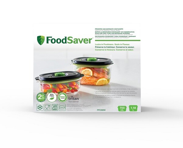Foodsaver fresh container set 700 ml en 1,2 liter 